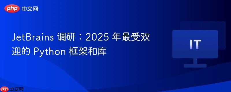JetBrains 调研：2025 年最受欢迎的 Python 框架和库