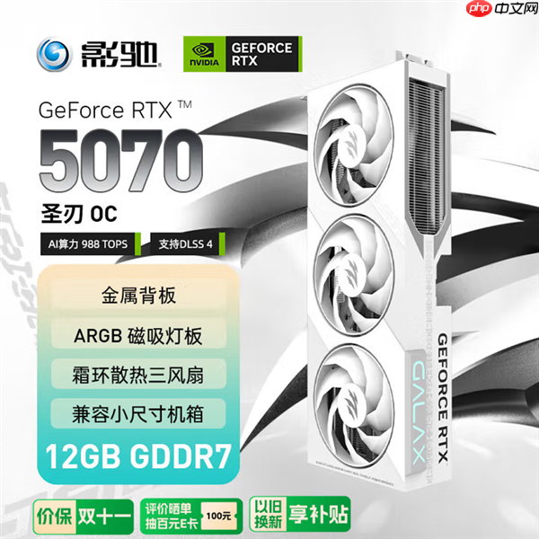 大额国补来了！影驰双十一优惠加码