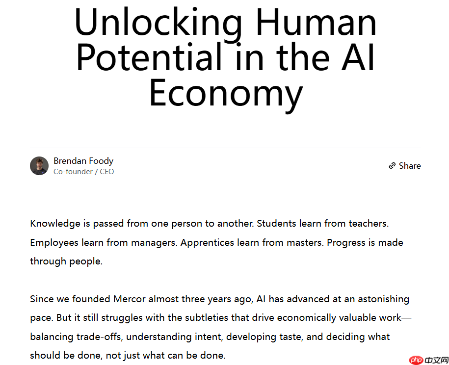 AI 初创企业 Mercor 融资 3.5 亿美元，估值高达 100 亿美元