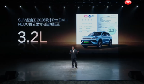 油耗创全球SUV新低！2026款比亚迪宋Pro/宋L DM-i家族上市：9.98万起