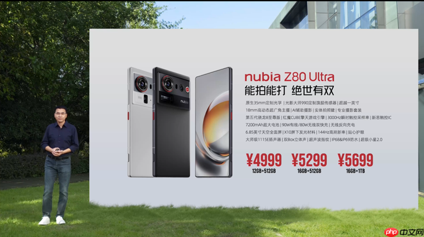 努比亚Z80 Ultra正式发布 35mm大底主摄+第五代骁龙8至尊版 4999起！