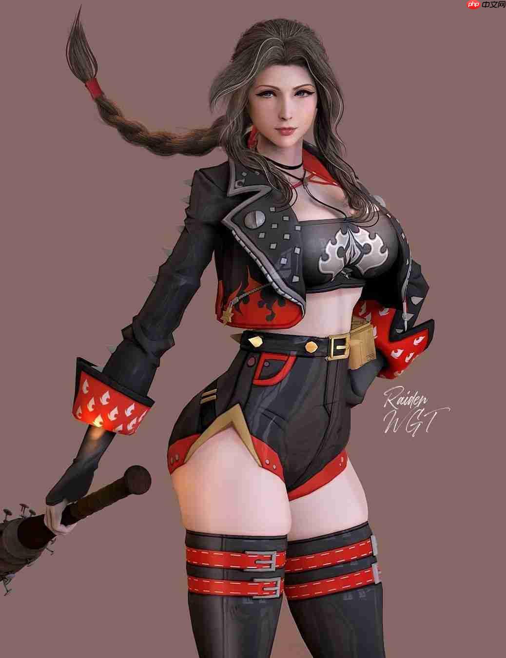 《最终幻想7》蒂法新3D美图：穿上新服装 身材更出色