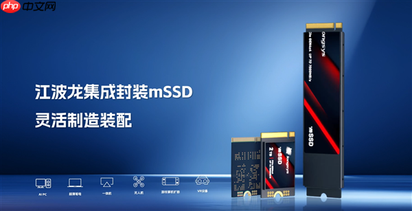 业内首款！江波龙集成封装mSSD发布：最大4TB、最高读速7400MB/s