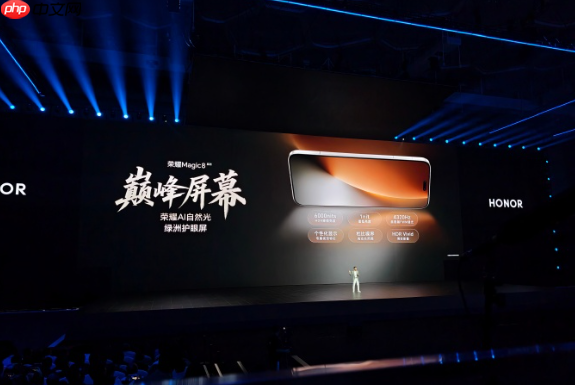 荣耀Magic8系列搭载荣耀AI自然光绿洲护眼屏:行业首发专业级环境光检测