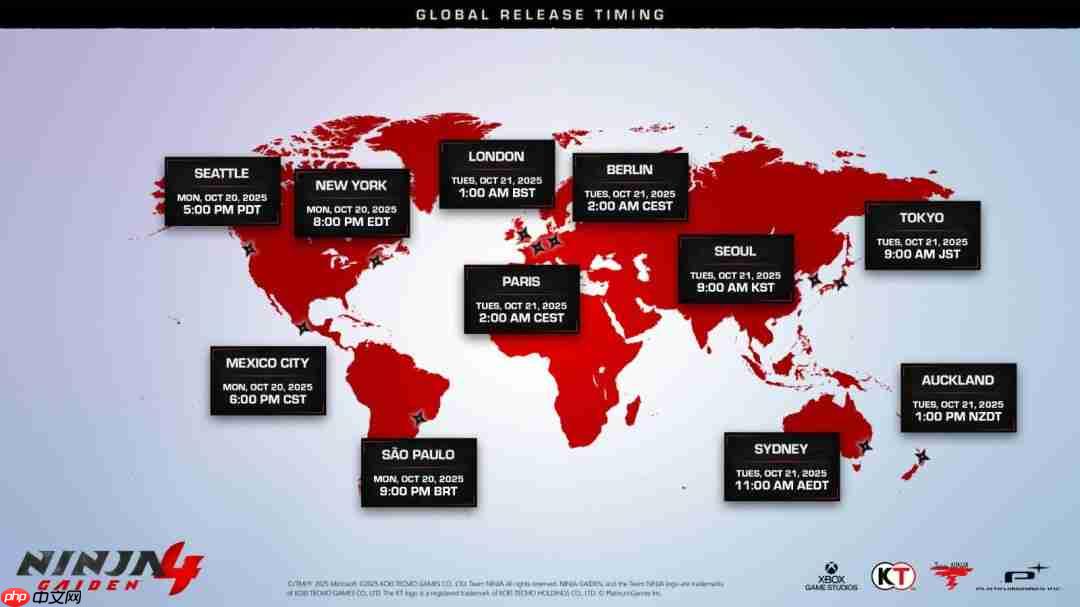 《忍者龙剑传4》全球解锁时间公布 10月21日上午9点