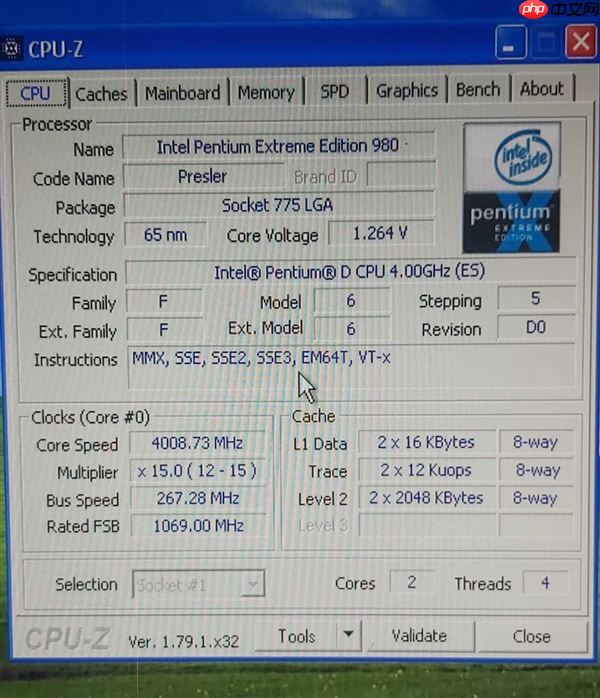 极其罕见的未发布奔腾4处理器现身！主频达到4.0GHz