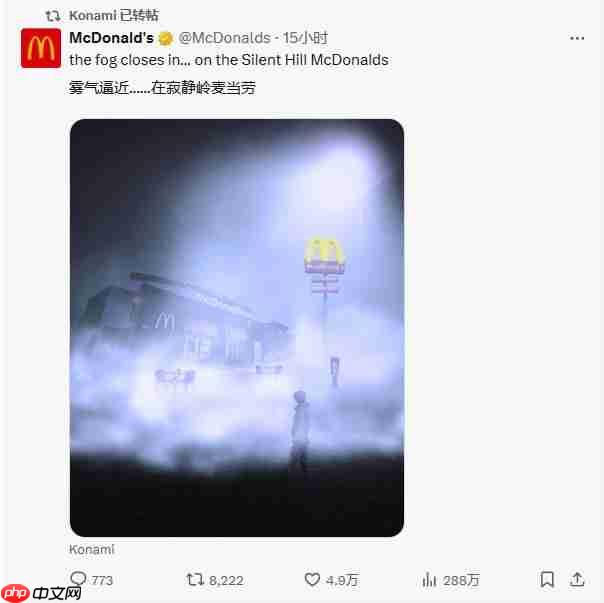 “梦里都是开心乐园餐！” 麦当劳疑似联动《寂静岭》