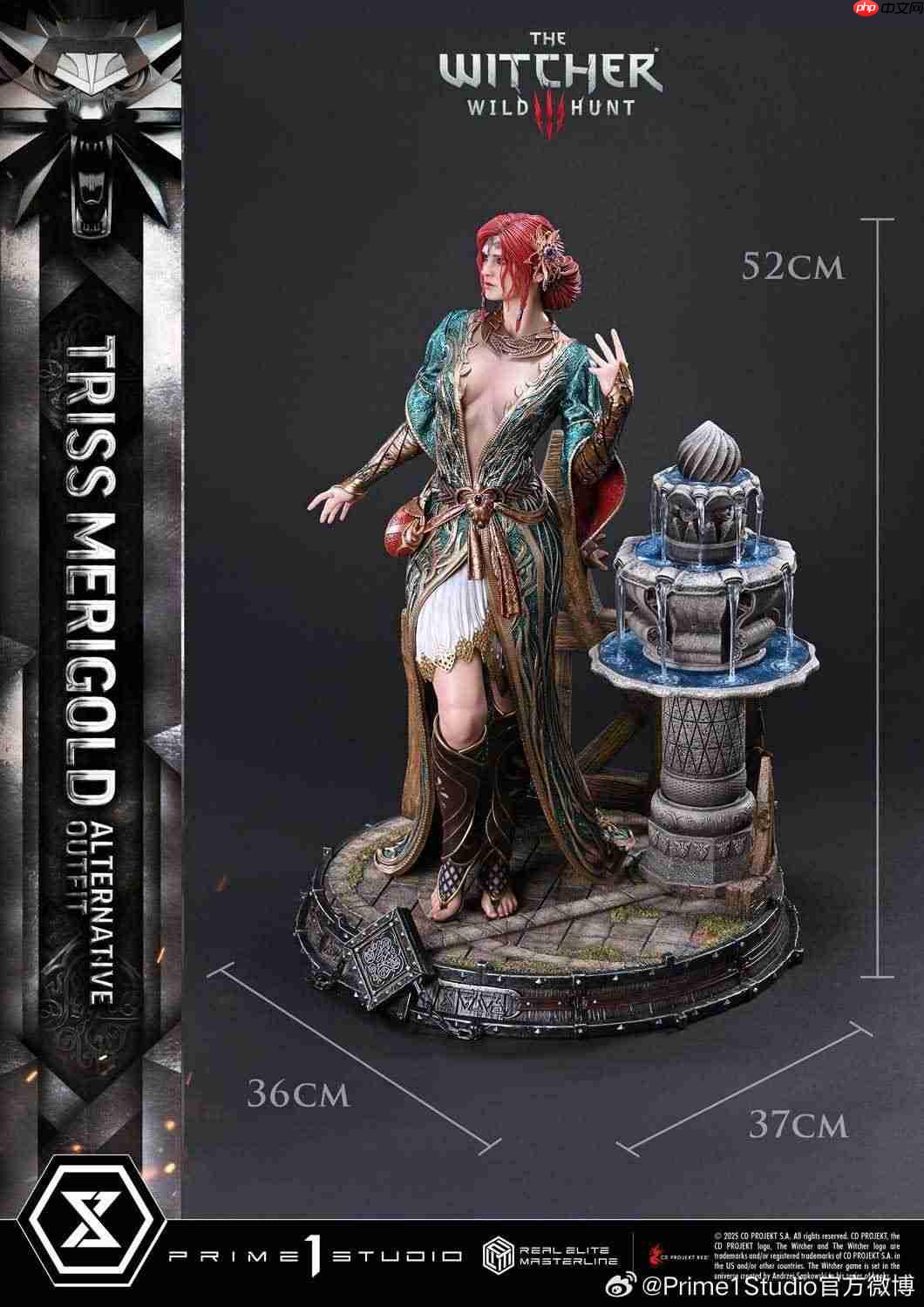 《巫师3》特莉丝雕像开启预约：肌肤细腻 柔美逼真