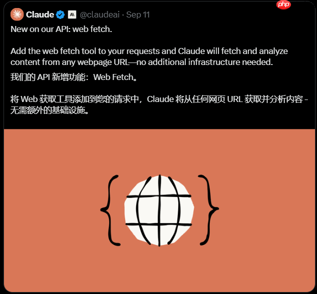 Claude API 新增 Web Fetch 功能，支持从任意 URL 获取并分析内容