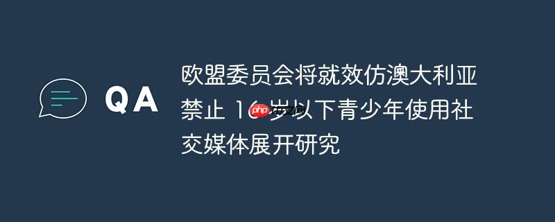 欧盟委员会将就效仿澳大利亚禁止 16 岁以下青少年使用社交媒体展开研究
