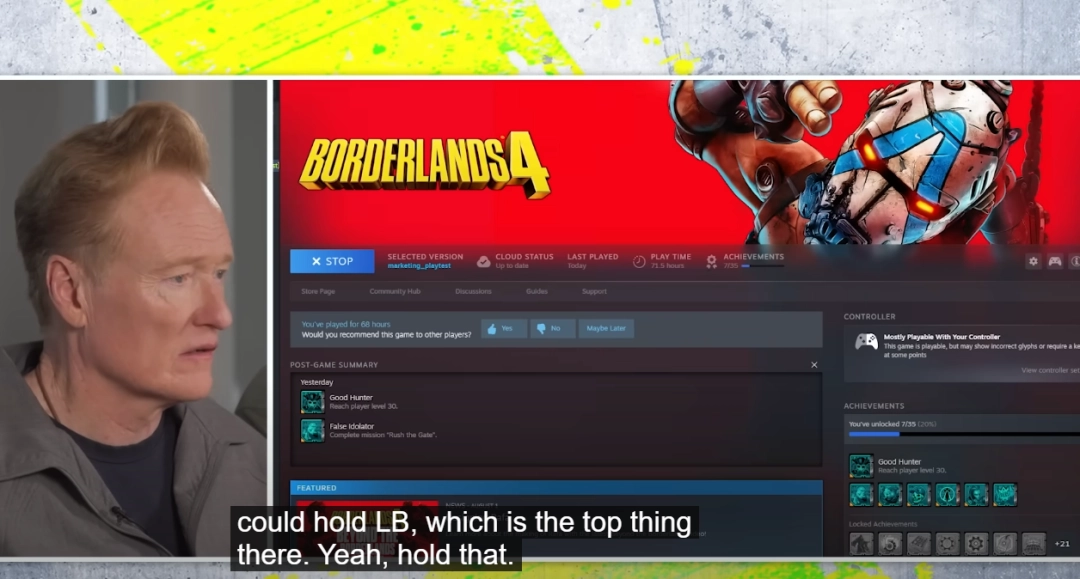 知名脱口秀主持人试玩《无主之地4》：小吵闹太吵了