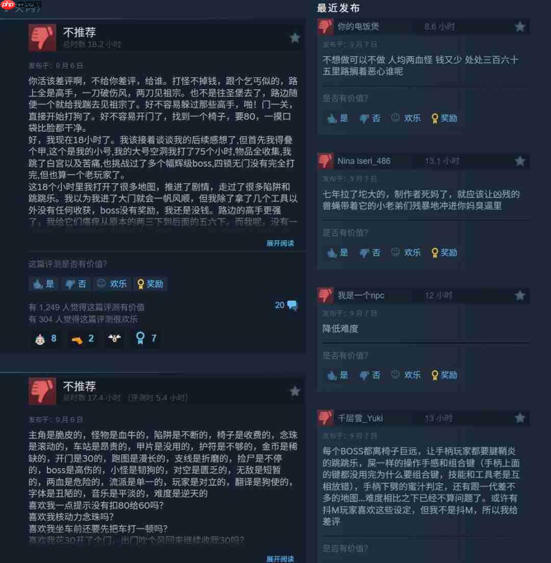 两刀见祖宗！《空洞骑士：丝之歌》Steam国区已多半差评