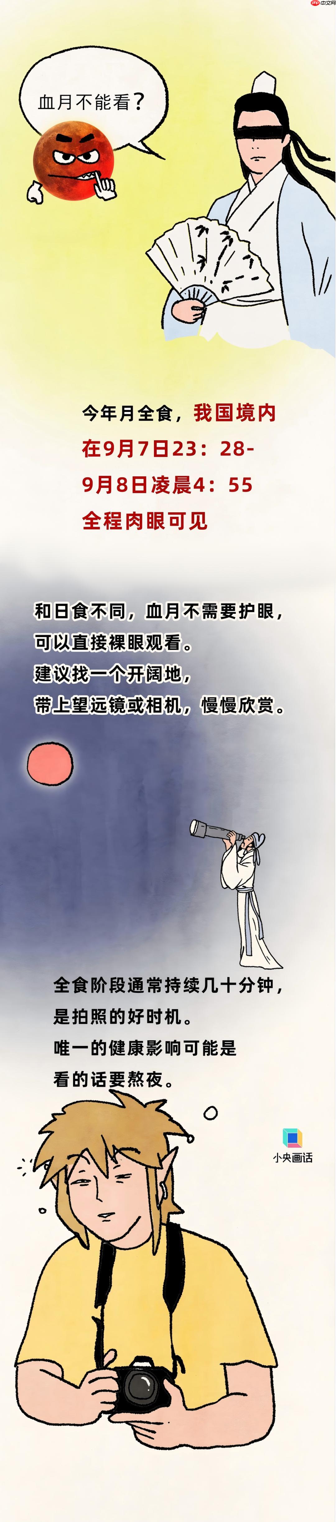 今晚血月现身 它对人体有害吗 有什么预兆 - php中文网