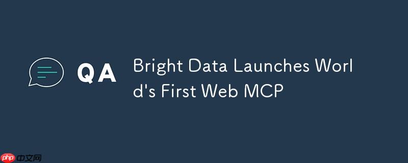 亮数据推出全球第一个网页 mcp