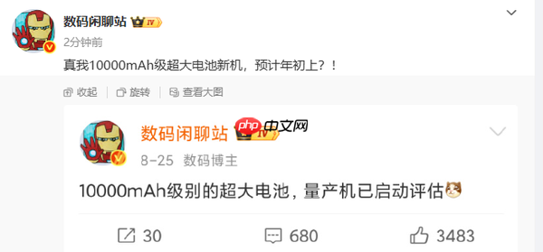 真我10000mAh电池手机或明年初发布 猜猜价格多少？