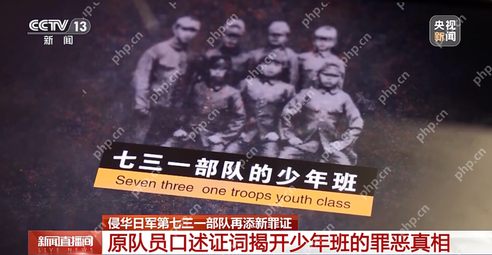 新罪证揭秘：侵华日军731部队的“少年班” - php中文网