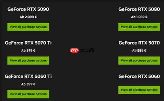 接近10%！英伟达RTX 50显卡欧洲降价了
