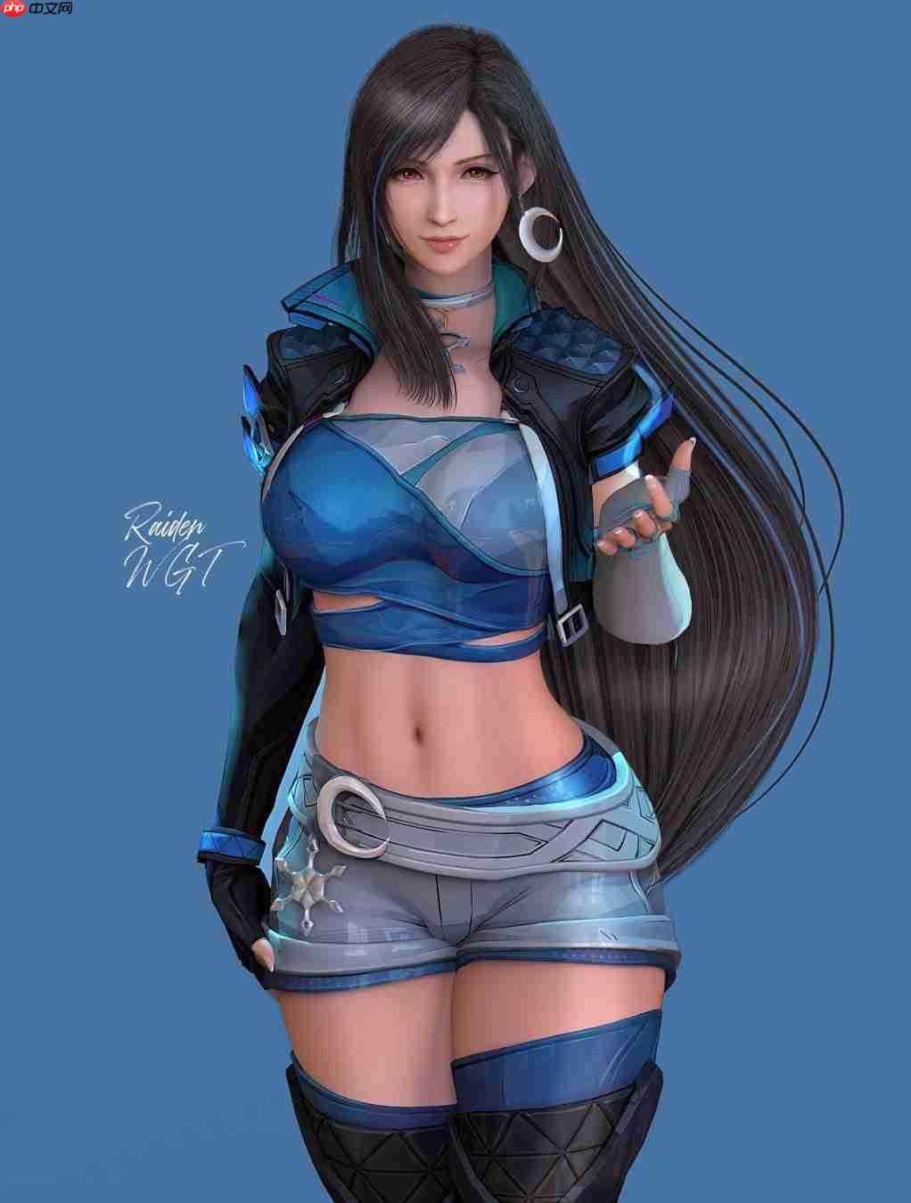 《最终幻想7》蒂法新3D美图 穿其他女角服装不违和