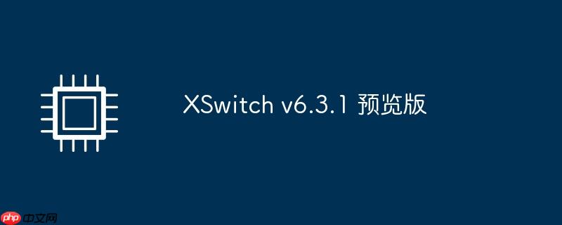 xswitch v6.3.1 预览版
