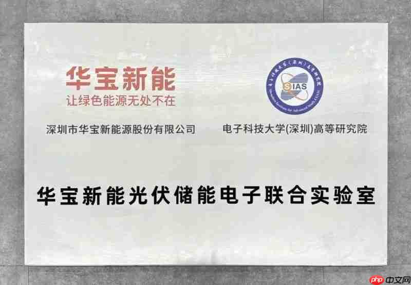 电子科技大学（深圳）高等研究院与华宝新能成立光伏储能电子联合实验室