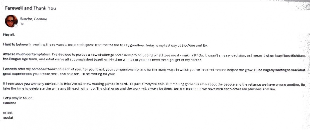 BioWare埃德蒙顿工作室面临关闭危机，龙腾世纪制作总监辞职引关注