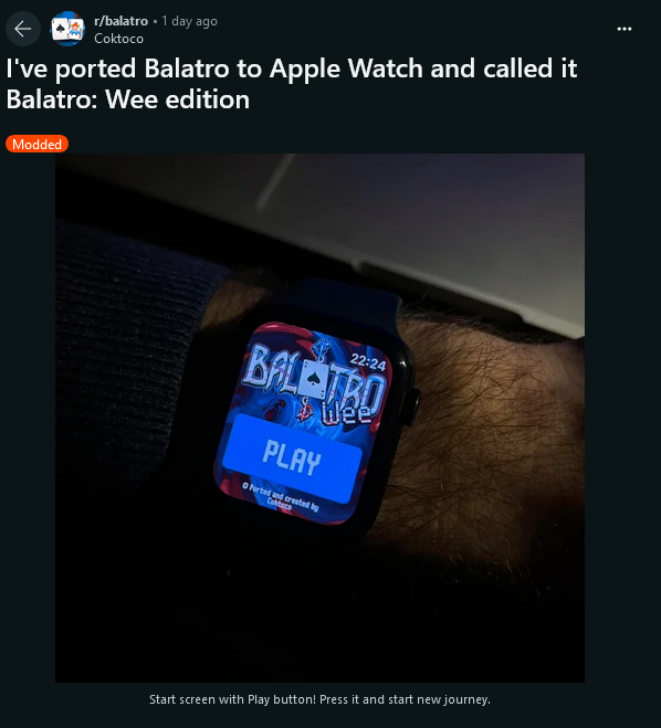 小丑牌登陆Apple Watch：从手机到手腕的效率与娱乐革命