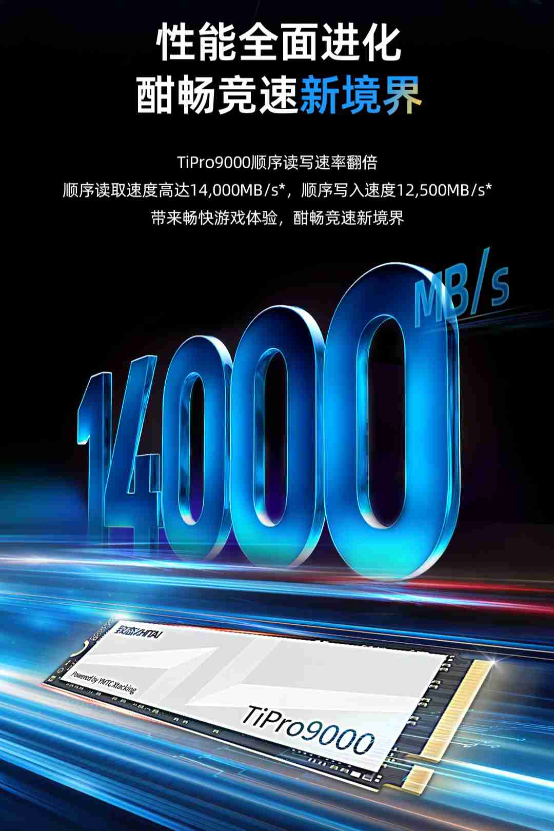 国产 PCIe 5.0 固态硬盘：致态 TiPro9000 今日开售，999 元起