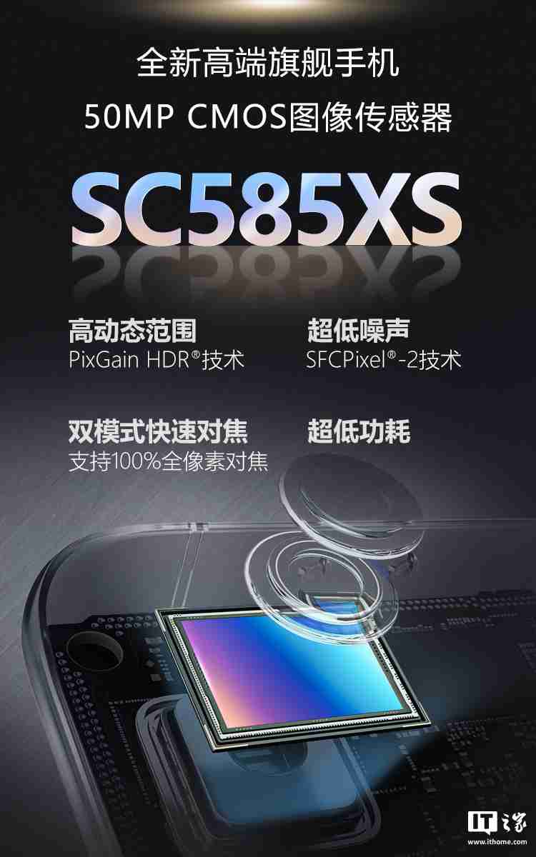 思特威推出全流程国产化 1/1.28 英寸 50MP 旗舰手机图像传感器 SC585XS