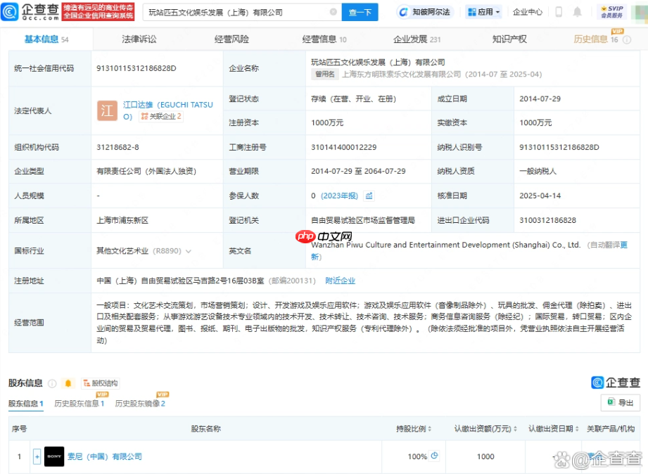 索尼收购在华家用游戏机合资公司股权 改名玩站匹五