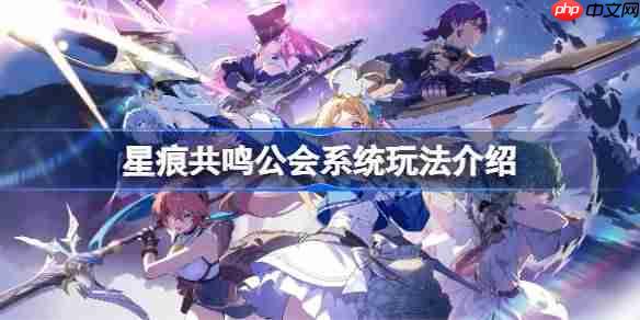 星痕共鸣公会系统该怎么玩-星痕共鸣公会系统玩法介绍