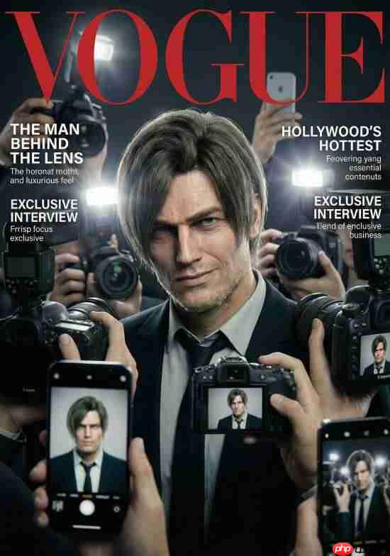 饭制《生化9》杂志海报：里昂格蕾丝成时尚明星了！