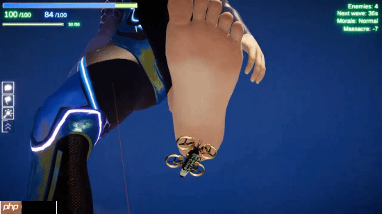 又一款性感女巨人游戏？玉足践踏装甲车化为齑粉