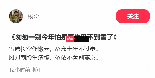 《黑神话：悟空》杨奇晒雪景图：风骚作诗一首！