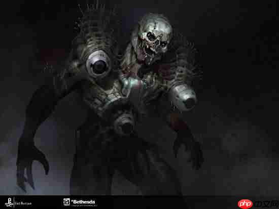 原版《毁灭战士4》开发资料曝光！活体兵器四足坦克等