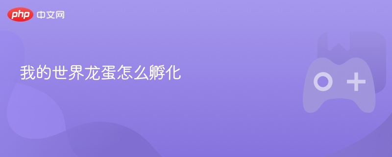 我的世界龙蛋怎么孵化 - php中文网