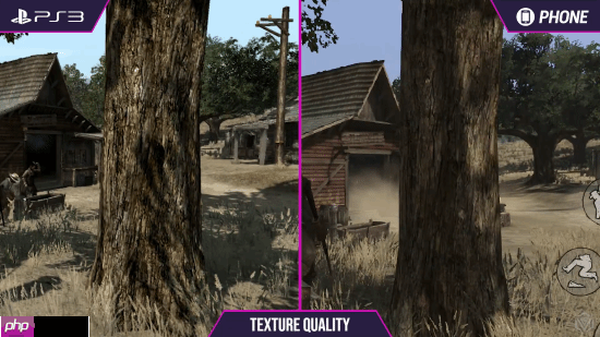 《荒野大镖客》PS3和手机画面对比：你认为谁赢了？