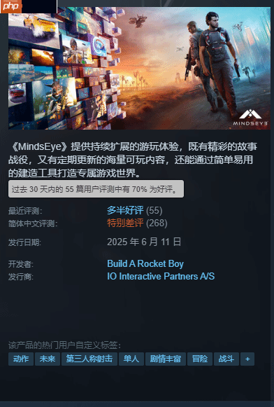想当下一个《2077》？《心之眼》Steam评价升至