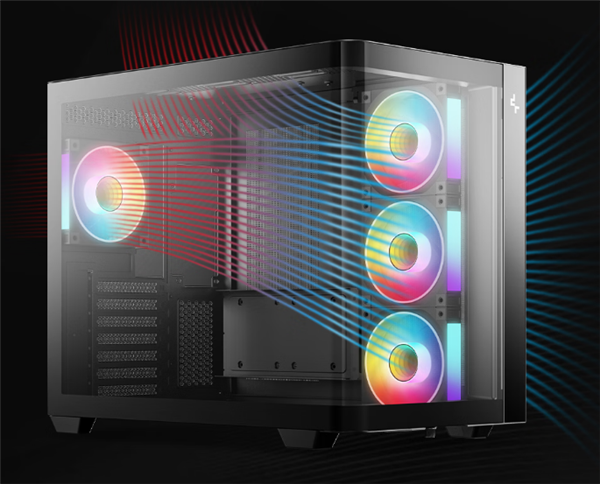 双仓结构！九州风神CG530U 4F曲面玻璃海景房机箱首发499元起
